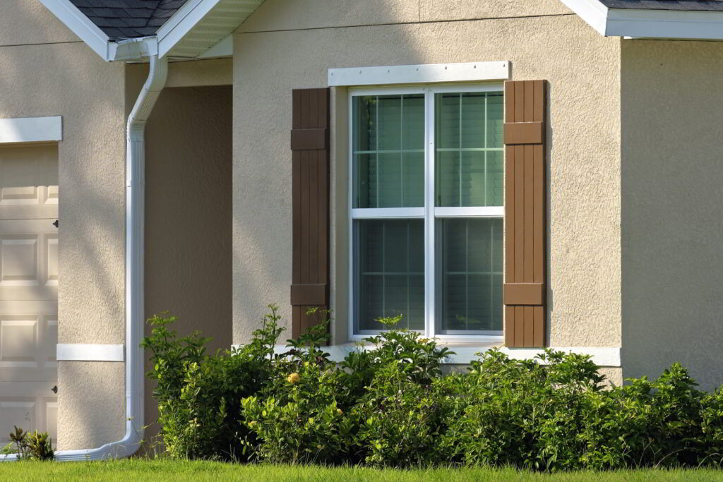 decorative shutters on house
